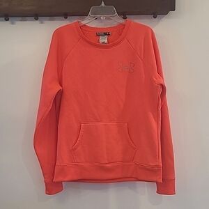 Under Armour Women's Crewneck Pullover Sweatshirt - Floresent Coral